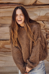 Mamapapa Milka Mohair Cardigan, Chocolate