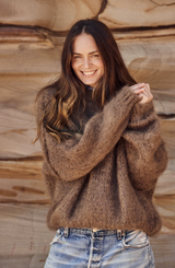 Mamapapa Milka Mohair Cardigan, Chocolate