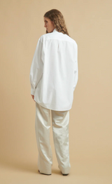 Mamapapa Reese White Poplin Shirt