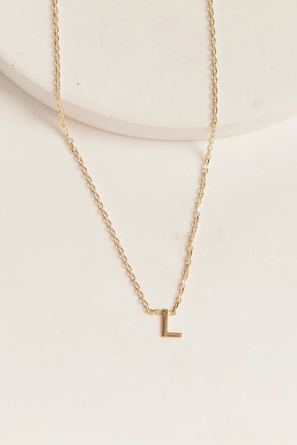 Thurston & Lovey Initial Necklace, gold