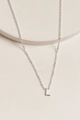 Thurston & Lovey Initial Necklace, silver