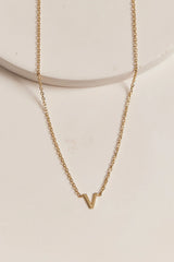 Thurston & Lovey Initial Necklace, gold