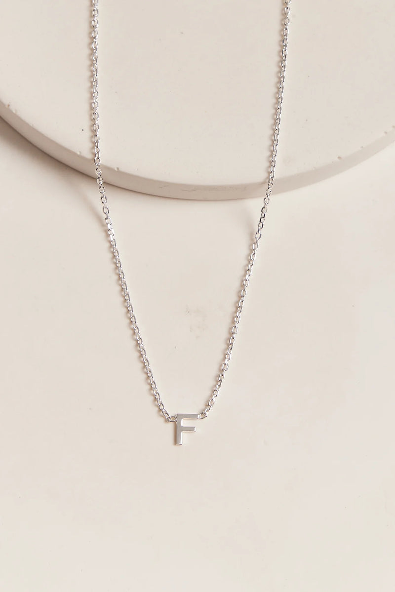 Thurston & Lovey Initial Necklace, silver