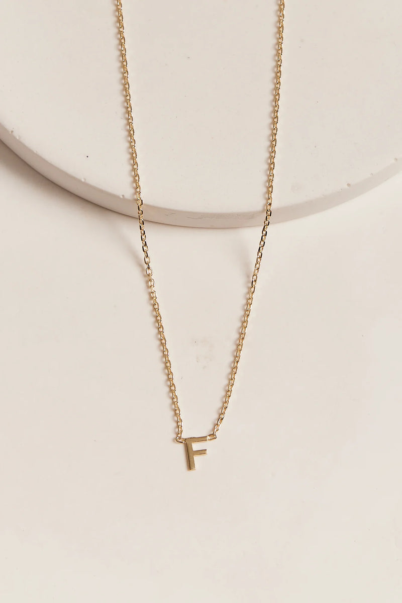 Thurston & Lovey Initial Necklace, gold