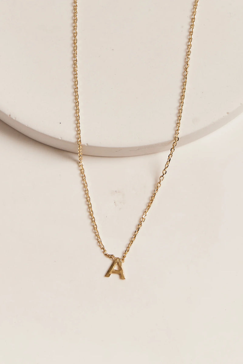 Thurston & Lovey Initial Necklace, gold