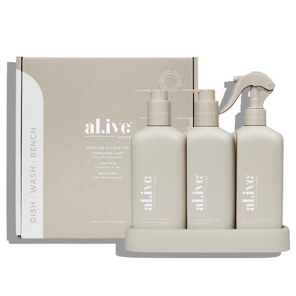 Al.ive Kitchen Trio, lemon & pomegranate, watermelon & lime