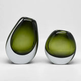 Saronne Handblown Glass Vase, Green