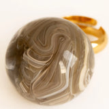 Bubble Ring, Greige Marble