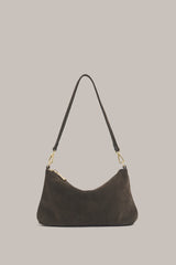 Vestirsi Ashley Dark Chocolate Suede Cross Body Bag