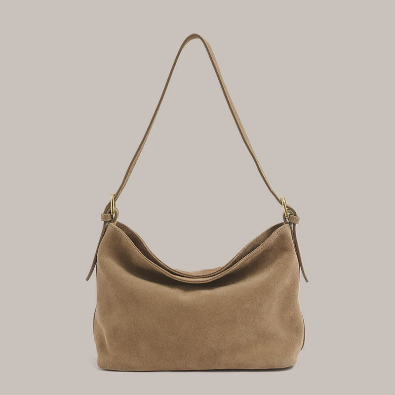 Vestirsi Eden Brown Suede Shoulder Bag