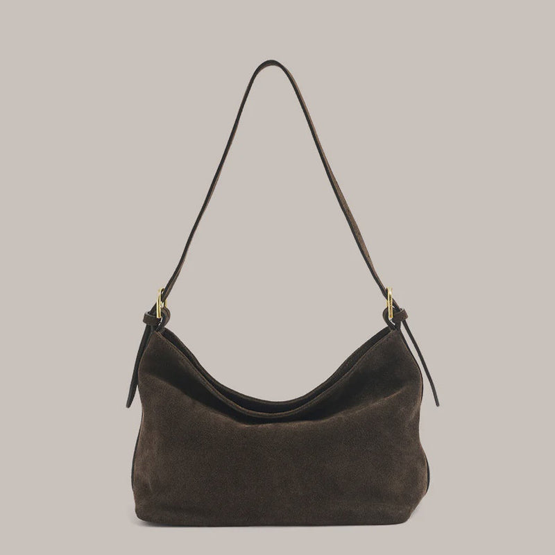 Vestirsi Eden Dark Chocolate Suede Bag