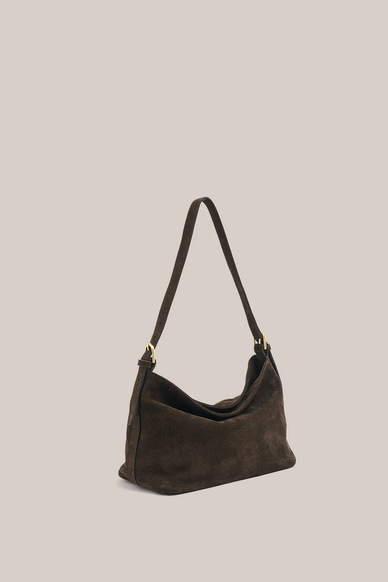 Vestirsi Eden Dark Chocolate Suede Bag