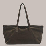 Vestirsi Mia Dark Chocolate Suede Slouchy Tote