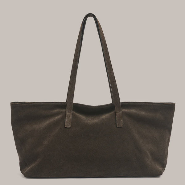 Vestirsi Mia Dark Chocolate Suede Slouchy Tote