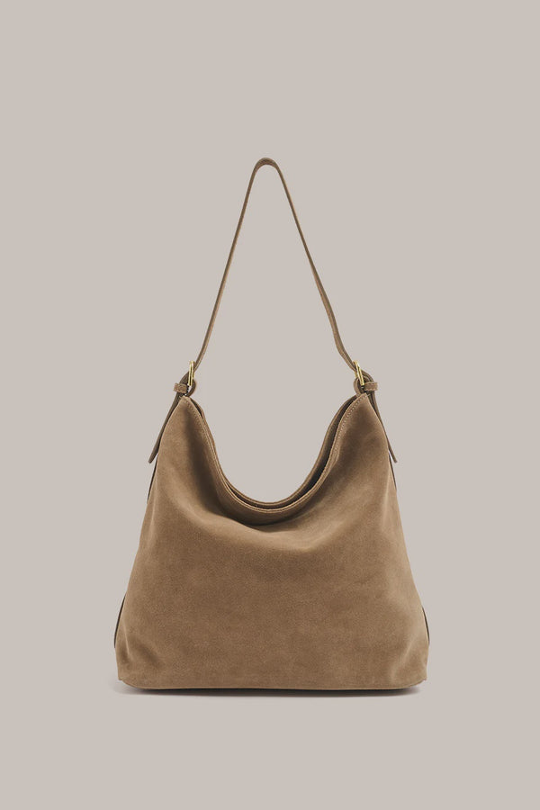 Vestirsi Savannah Brown Suede Hobo Bag