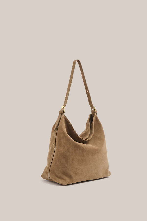 Vestirsi Savannah Brown Suede Hobo Bag