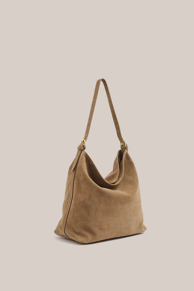 Vestirsi Savannah Brown Suede Hobo Bag