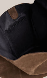 Vestirsi Sienna 2.0 Dark Chocolate Suede Hobo
