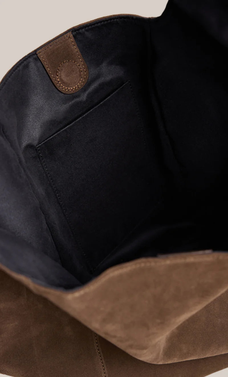 Vestirsi Sienna 2.0 Dark Chocolate Suede Hobo
