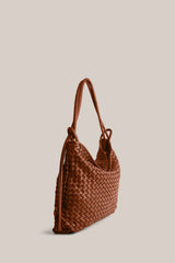 Vestirsi Woven Bella Convertible Backpack Tote, Tan