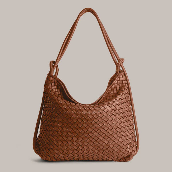 Vestirsi Woven Bella Convertible Backpack Tote, Tan