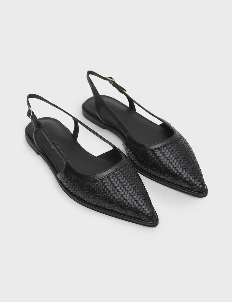 la Tribe Woven Sling Back Flat