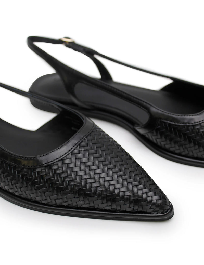 la Tribe Woven Sling Back Flat