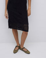 Yerse Crochet Dress Black