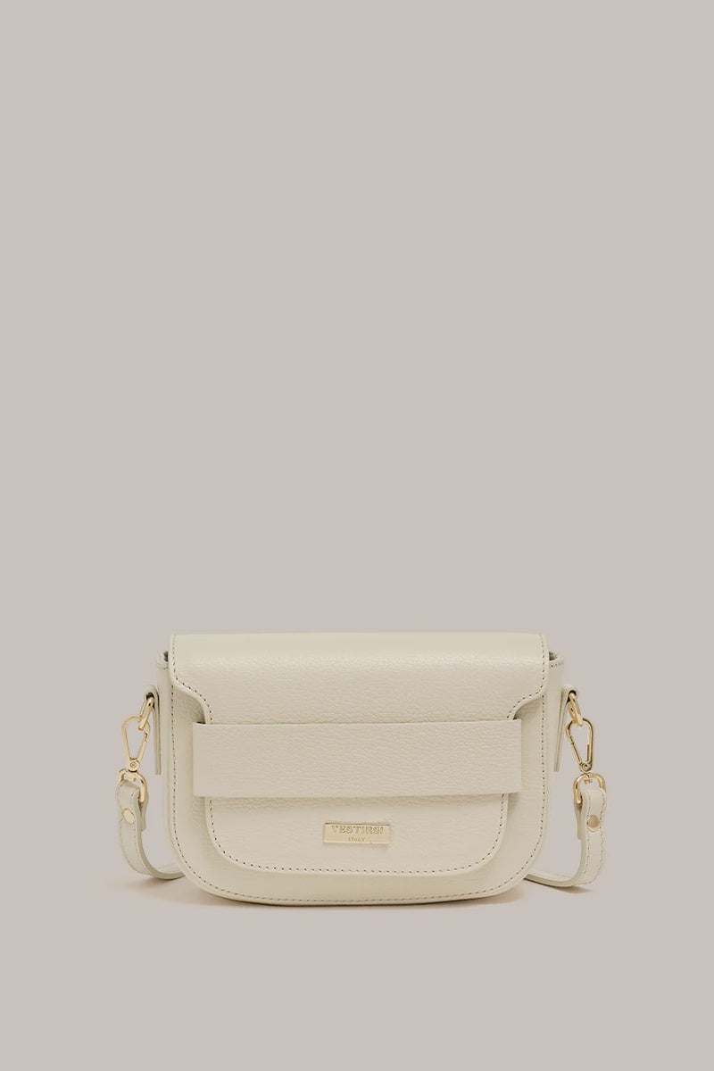 Vestirsi Zoe Ivory Crossbody Saddle Bag