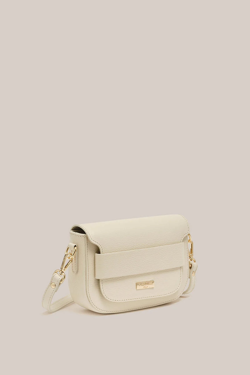 Vestirsi Zoe Ivory Crossbody Saddle Bag