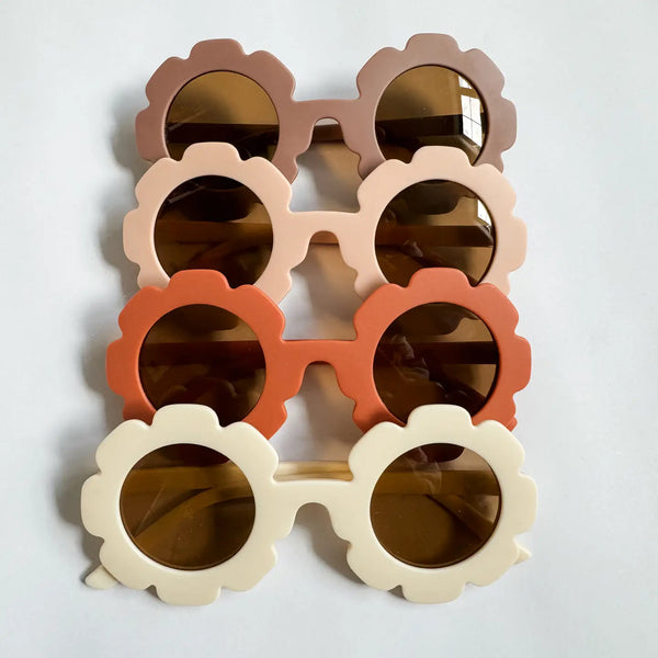 Baby and Toddler Flower Sunglasses, Cream