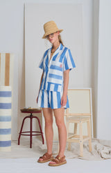 Le Beach Stripe Shirt, Ciel Blue