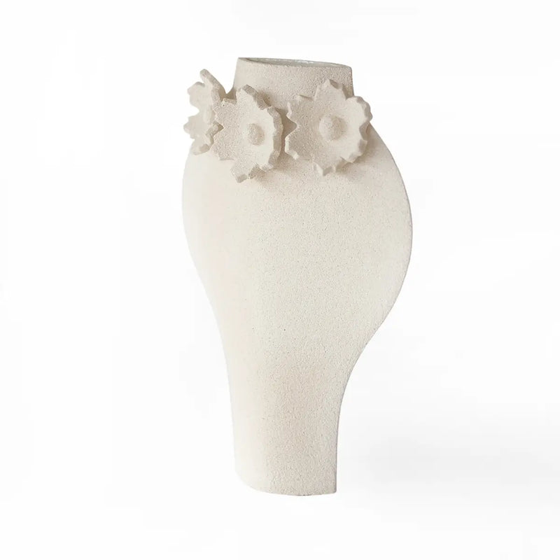 Ceramic Summer Vase 'Sculptural Flowers- Dal'