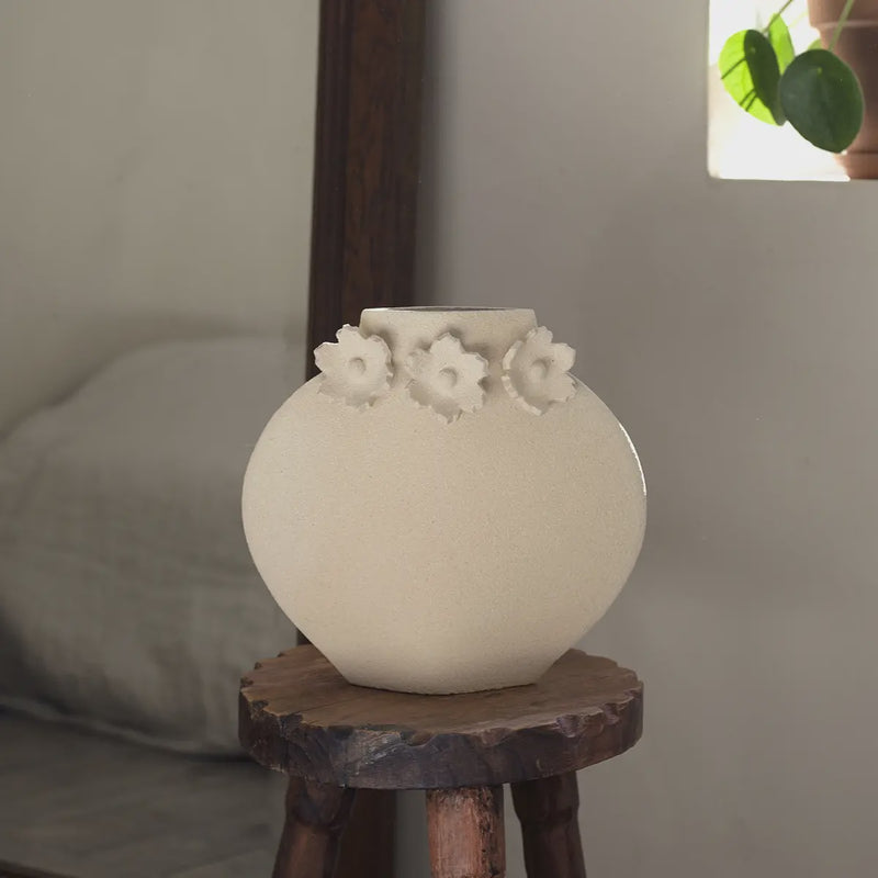 Ceramic Summer Vase 'Sculptural Flowers'