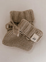 Organic Booties Heather Beige
