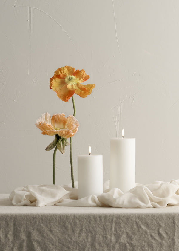Enjoy Nordic White Wax Pillar Candle