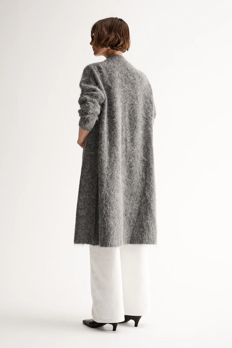 Elka Collective, Simone Knit Cardigan, Charcoal Marle