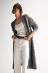 Elka Collective, Simone Knit Cardigan, Charcoal Marle