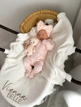 Pointelle Romper, Baby Pink / NB