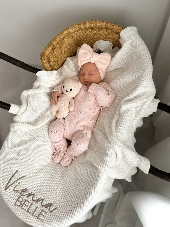 Pointelle Romper, Baby Pink / NB