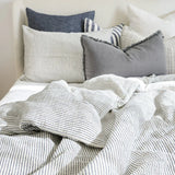 Eadie Lifestyle Marina Duvet Cover, Off White w' Ink Stripe