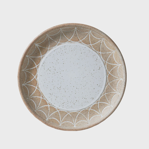 Entertainer Plate 17cm, Natural Etching