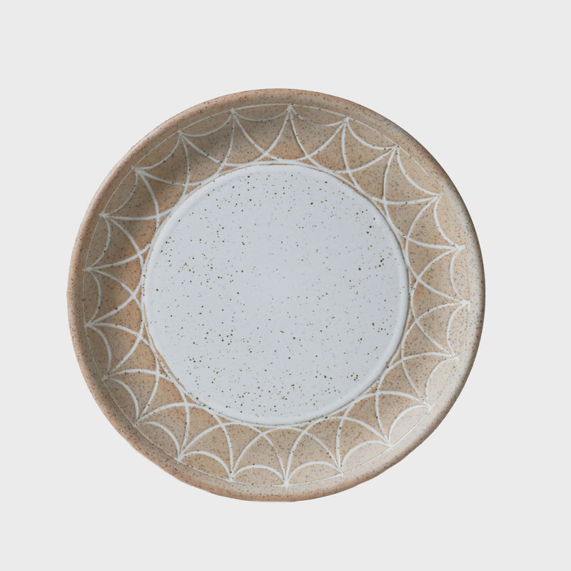 Entertainer Plate 17cm, Natural Etching