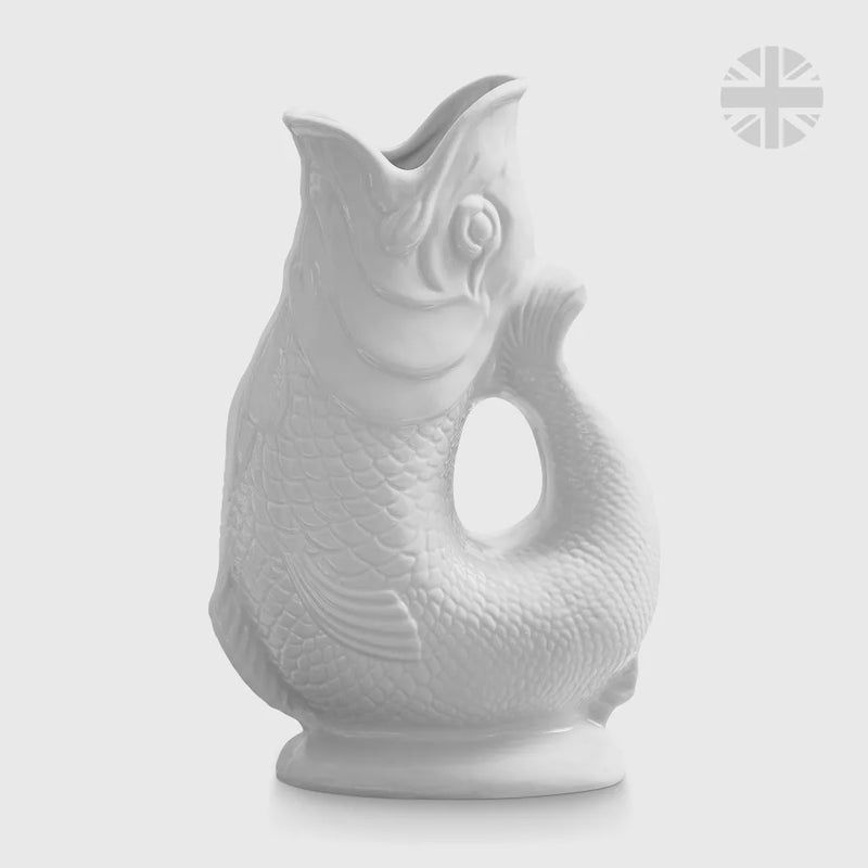 Wade Fish Jug, White – twopairs homeware