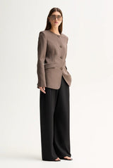 Elka Fleur Blazer, Taupe