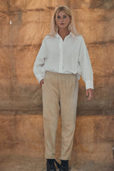 Mamapapa Forte Suede Pants, Beige