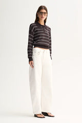 Elka Irina Knit Jumper, Chocolate Stripe