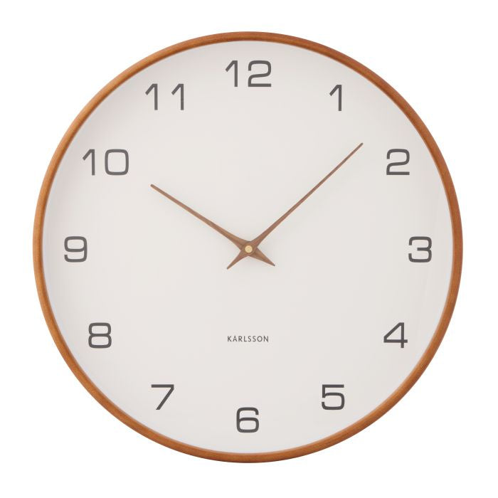 Acento Wall Clock White