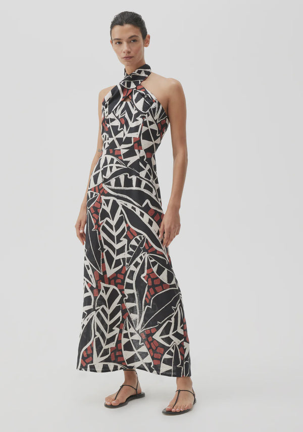 Morrison Malia Linen Halter Dress, Print