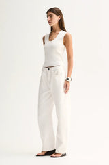 Elka Mayfield Denim Pant, Ivory
